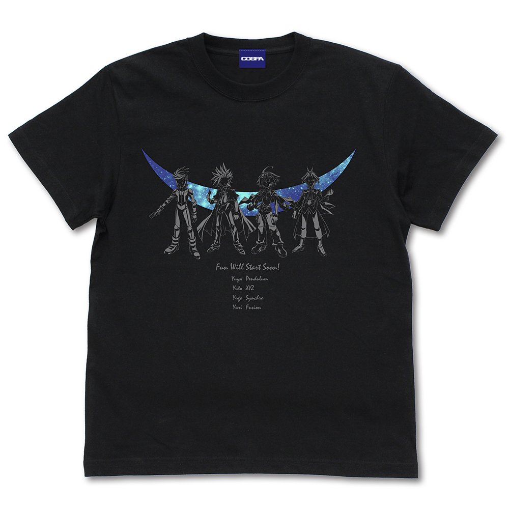 Yu-Gi-Oh! ARC-V Yuuya & Yuto & Yuugo & Yuri T-shirt (Black | Size M)