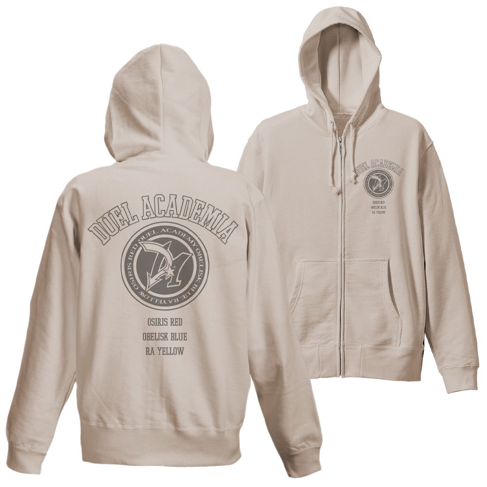 Yu Gi Oh Duel Monsters GX Duel Academia College Zip Hoodie Sand