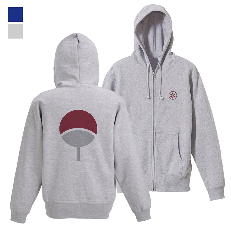 Naruto Shippuden Uchiha Zip Hoodie (Mix Gray Size XL)