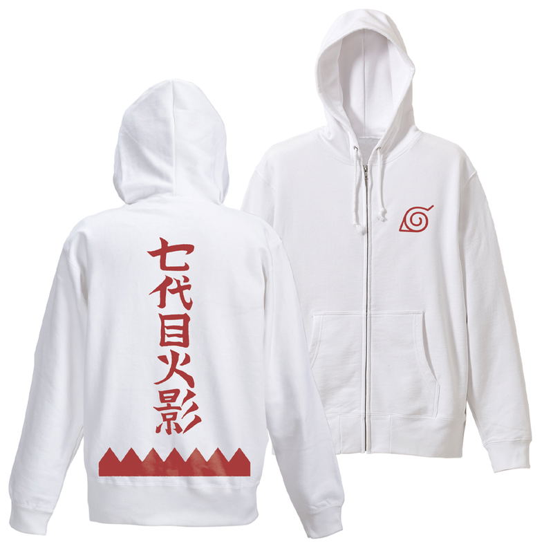 Boruto: Naruto Next Generations Seventh Hokage Zip Hoodie (White | Size M) image 1