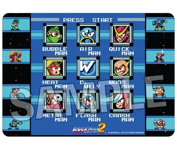 Mega Man 2: The Mystery of Dr. Wily Illustration Play Mat Next Turn Select Stage image 1