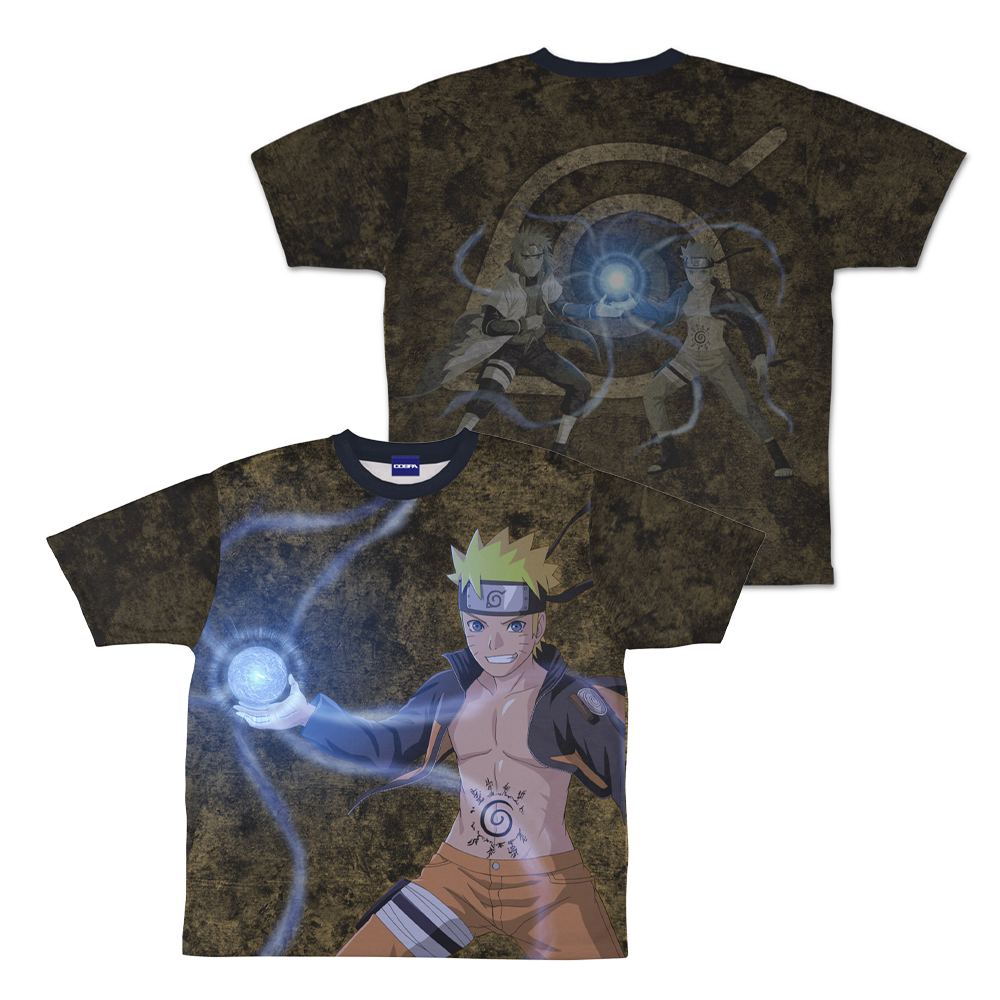 Naruto Shippuden Naruto Uzumaki Double-sided Full Graphic T-shirt (Size S)
