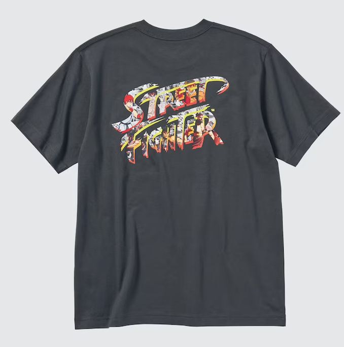 UT Street Fighter Graphic T-Shirt (Dark Gray| Size XL)