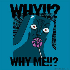 Bobobobo Bobobo - Tokoro Tennosuke Why!!? Why me!!? T-shirt (Turquoise Blue | Size S)_