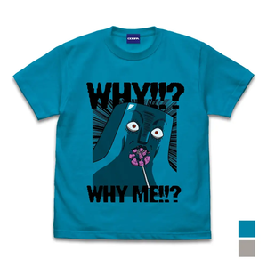 Bobobobo Bobobo - Tokoro Tennosuke Why!!? Why me!!? T-shirt (Turquoise Blue | Size S)_