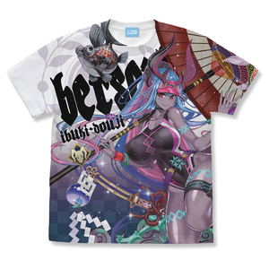 Fate/Grand Order Berserker/Ibuki Douji Full Graphic T-shirt (White | Size S)_