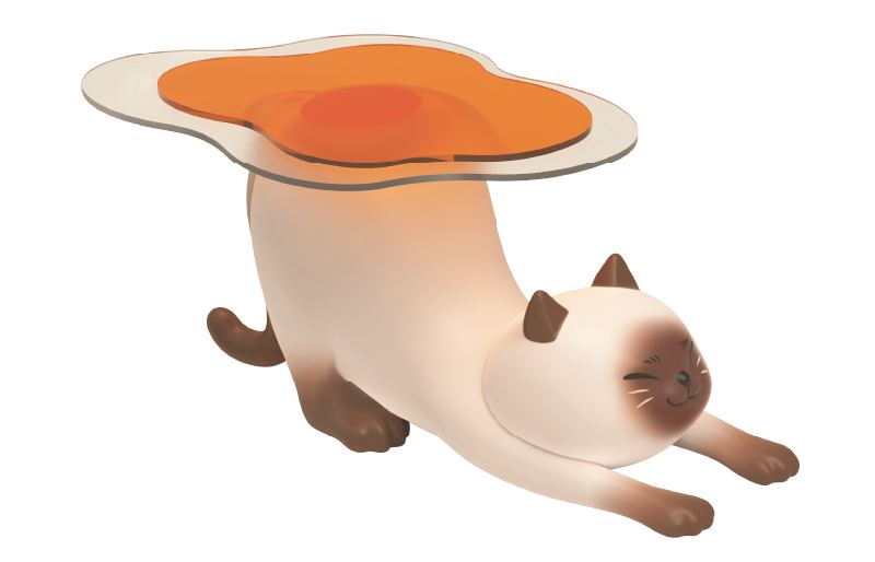 Shitauke no Neko Siamese Cat Plum