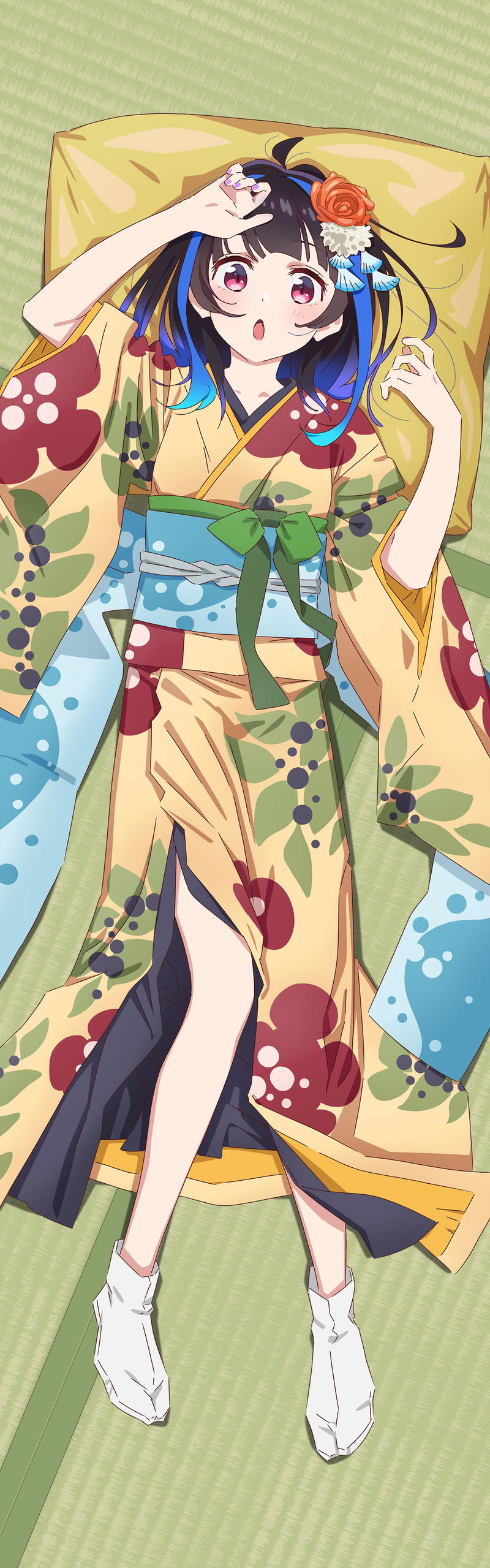 Rent-A-Girlfriend Season 3 - Yaemori Mini Kimono & Maid Costume Ver. Original Illustration Dakimakura Cover image 2
