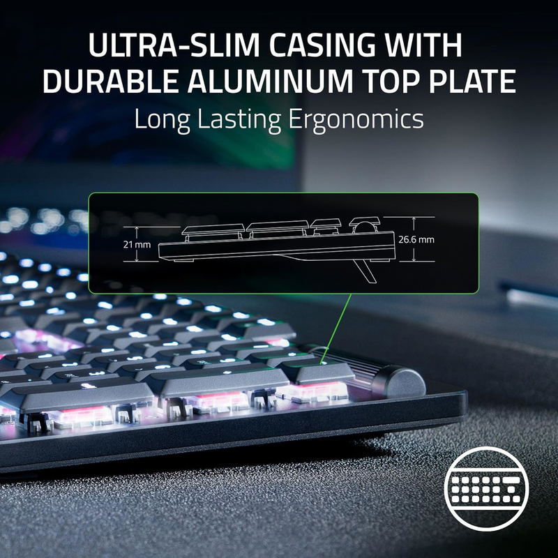 Razer DeathStalker V2 Pro Gaming Keyboard (Purple Switch) image 2