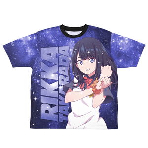 Gridman Universe - Newly Drawn Rikka Takarada Double-sided Full Graphic T-shirt (Size XL)_