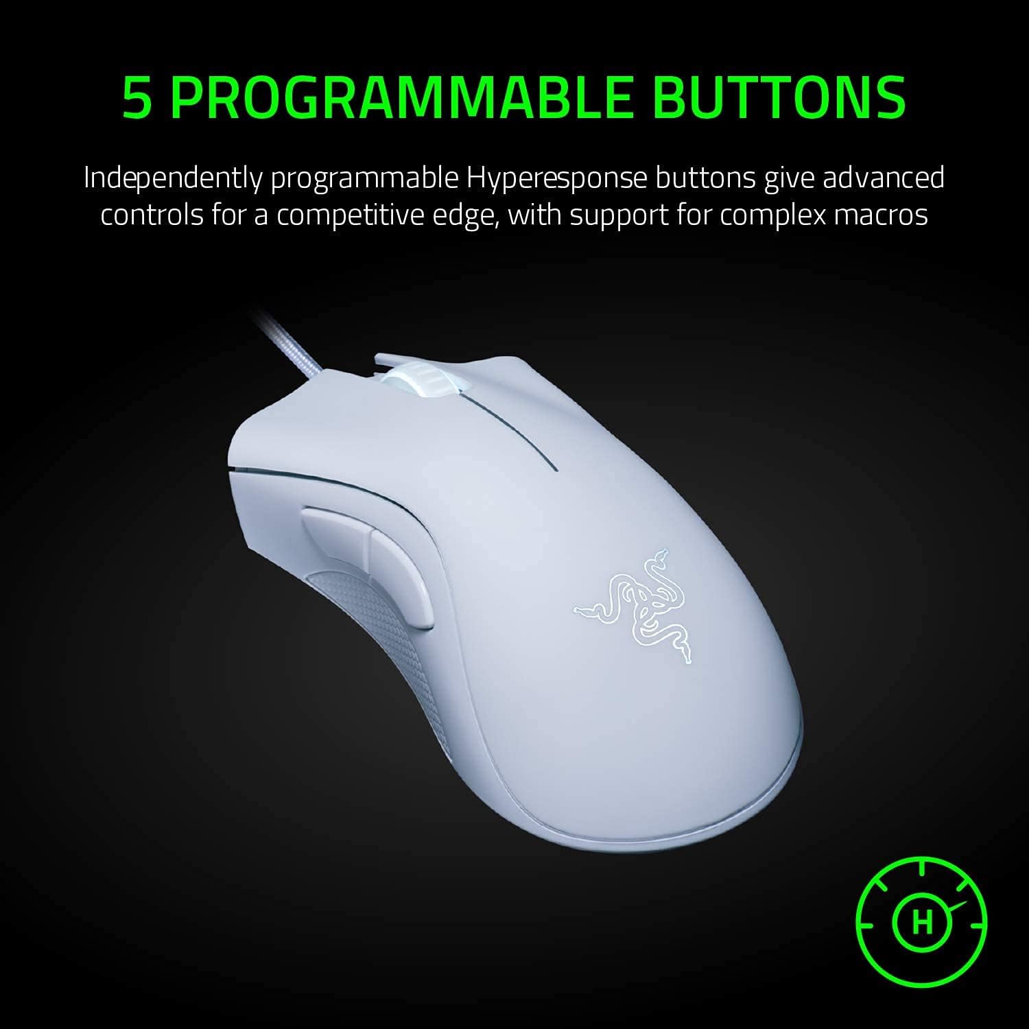 Razer DeathAdder Essential (White) for Laptop, Desktop