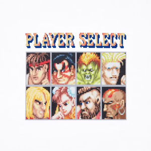 UT Capcom 40th Player Select Graphic T-Shirt (White | Size XS)_