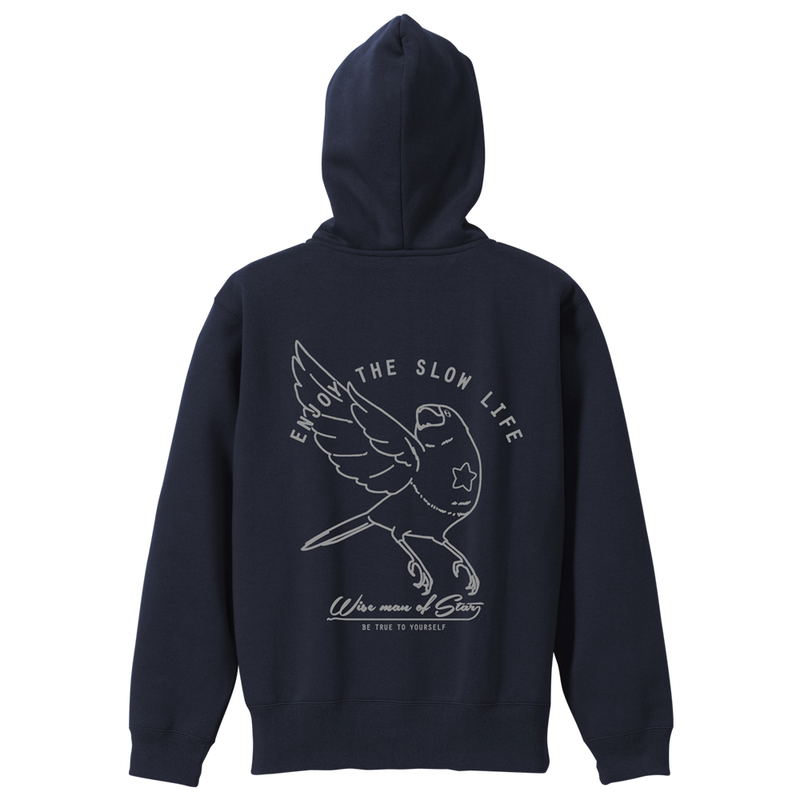 Sasaki And Peeps - Pii-chan Zippered Hoodie (Navy | Size L) image 1