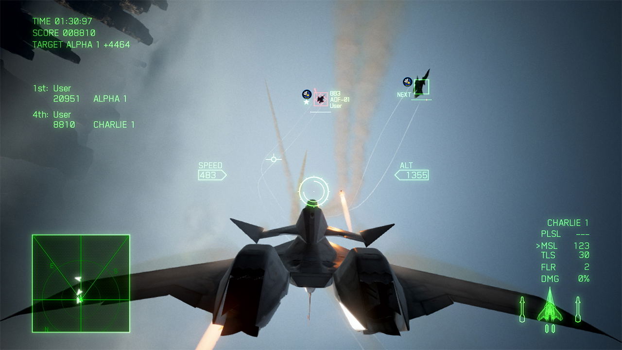 Rise above in ACE COMBAT 8: WINGS OF THEVE as Bandai Namco's legdary