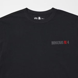 UT Capcom 40th Biohazard Re:4 Graphic T-Shirt (Black | Size XS)_