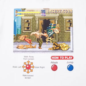 UT Capcom 40th Final Fight Graphic T-Shirt (White | Size XL)_