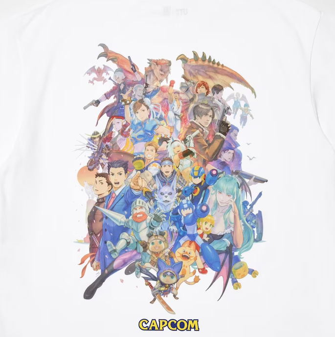 T-shirt Uniqlo Capcom 40th Anniversary - UT Collection - Blanc Taille L - Neuf