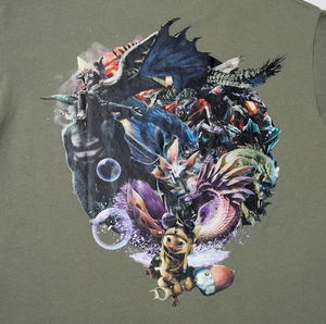 UT Capcom 40th Monster Hunter Graphic T-Shirt (Olive | Size M)_