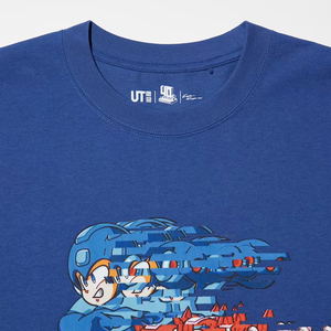 UT Capcom 40th Rockman Graphic T-Shirt (Blue | Size S)_