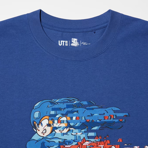 UT Capcom 40th Rockman Graphic T-Shirt (Blue | Size XS)_