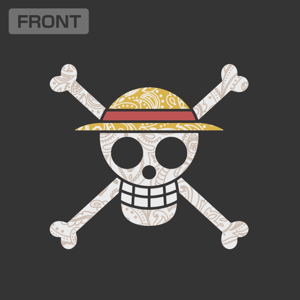 One Piece - Straw Hat Pirates Pirate Flag Paisley T-shirt (Sumi | Size L)_