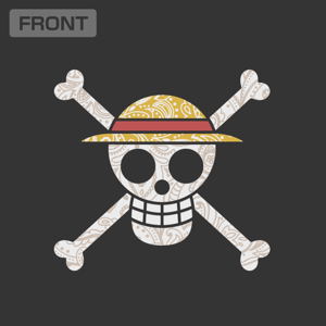 One Piece - Straw Hat Pirates Pirate Flag Paisley T-shirt (Sumi | Size L)