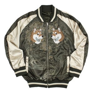 Sekai No Owari Ni Shibainu To - Designed By Yu Ishihara Mr. Haru Embroidered Souvenir Jacket (Khaki | Size XL)_