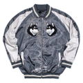 Doomsday With My Dog - Designed By Yu Ishihara Mr. Haru Black Shiba Ver. Embroidered Souvenir Jacket (Gray | Size L) thumbnail 1
