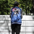 Doomsday With My Dog - Designed By Yu Ishihara Mr. Haru Black Shiba Ver. Embroidered Souvenir Jacket (Gray | Size XXL) thumbnail 9