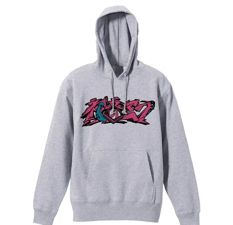 Hatsune Miku Pullover Hoodie Chest Ver. (Mix Gray | Size M) image 1