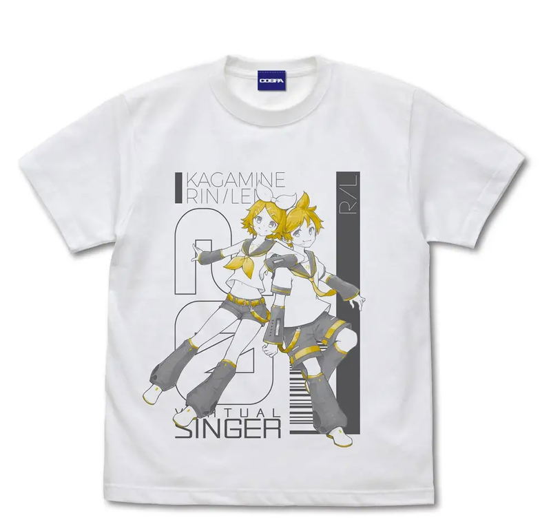 Kagamine Rin/Len T-shirt Esuke Ver. (White | Size L) image 1