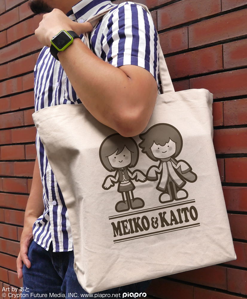 Meiko &amp; Kaito Ver. Large Tote Bag Natural