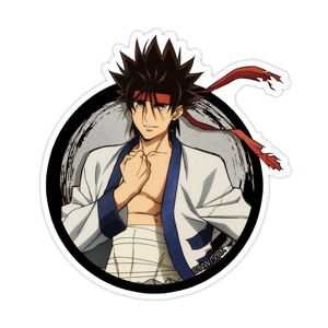 Rurouni Kenshin - Meiji Swordsman Romantic Story - Sanosuke Sagara Mini Sticker_