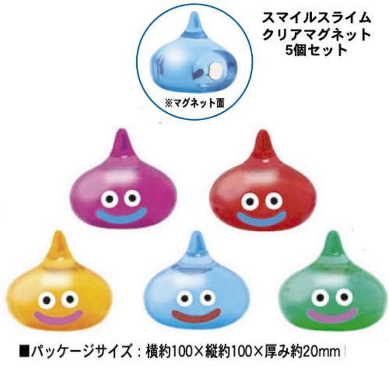 Dragon Quest Smile Slime Clear Magnet (Set of 5 Pieces) image 3