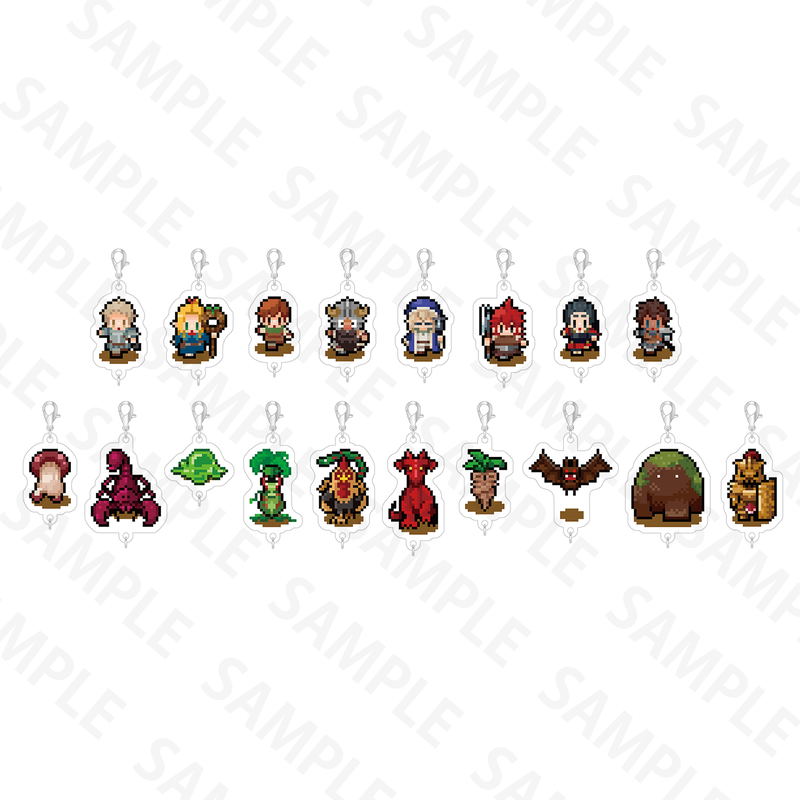 Delicious In Dungeon Tsunagaru Pixel Art Acrylic Charm (Set of 18 pieces) image 1