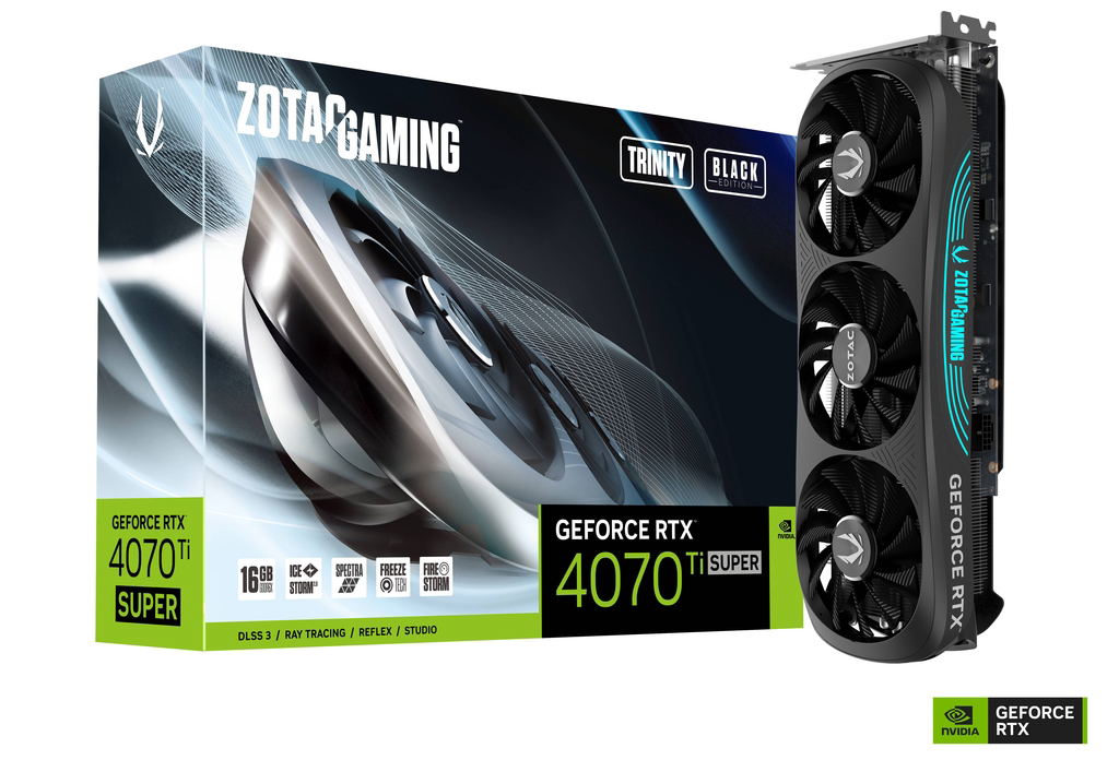 Zotac Gaming GeForce RTX 4070 Ti SUPER Trinity Black Edition, 16GB