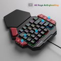 MageGee MK-Axe One Handed Professional Gaming Keyboard Rainbow Lighting Black/Red (Red Switch) thumbnail 2