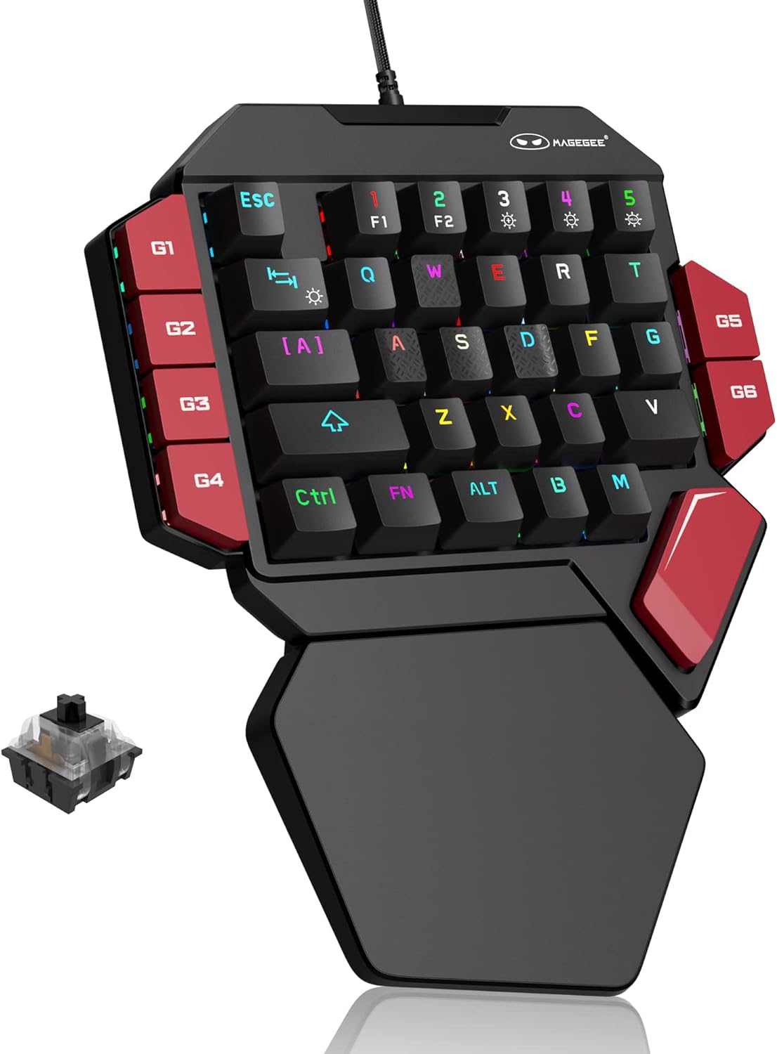 MageGee MK-Axe One Handed Professional Gaming Keyboard (Black Switch ...
