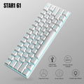 MageGee STAR61 Wired Mechanical Keyboard Blue Backlight (White) - Red Switch thumbnail 3