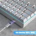 MageGee STAR61 Wired Mechanical Keyboard Blue Backlight (White) - Red Switch thumbnail 4