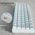 MageGee STAR61 Wired Mechanical Keyboard Blue Backlight (White) - Red Switch thumbnail 6