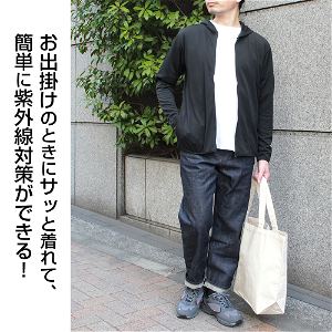 Sanpei The Fisherman - Prayer Fishing Trip Around Japan Thin Dry Hoodie (Black | Size XL)