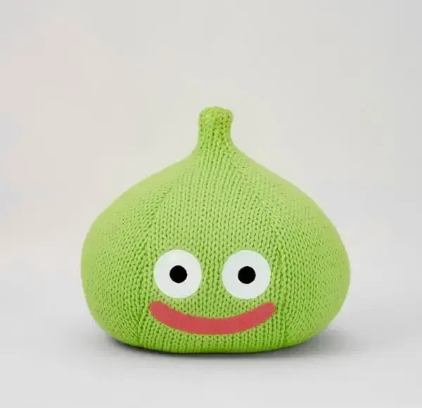 Dragon Quest Smile Slime Kasanerarechau Knitted Plush Lime Slime image 1