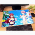The Demon Girl Next Door Season 2 Original Illustration Rubber Mat Yoshida Yuko & Chiyoda Momo / Sea thumbnail 2