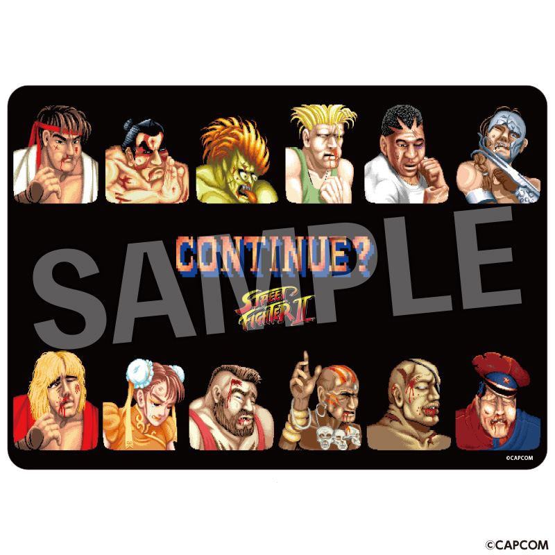 Street Fighter II Illustration Play Mat Next Turn Continue? PROOF