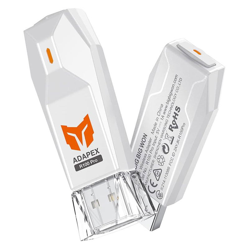 ADAPEX R100 PRO Wireless Adapter for Xbox Series X|S / Xbox One / Xbox Elite Series 2 / Switch Pro / DualSense  / DualShock 4 / PC image 1
