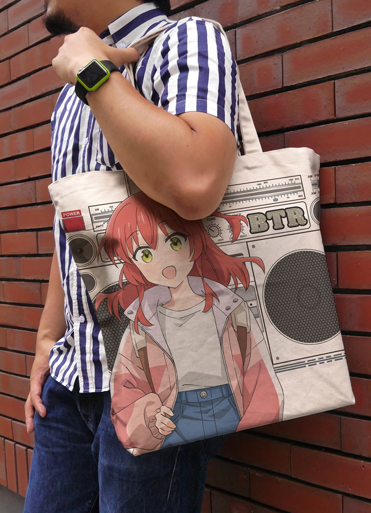 Bocchi the Rock! - Newly Drawn Ikuyo Kita Full Graphic Large Tote Bag Street Fashion Ver. (Natural) image 2