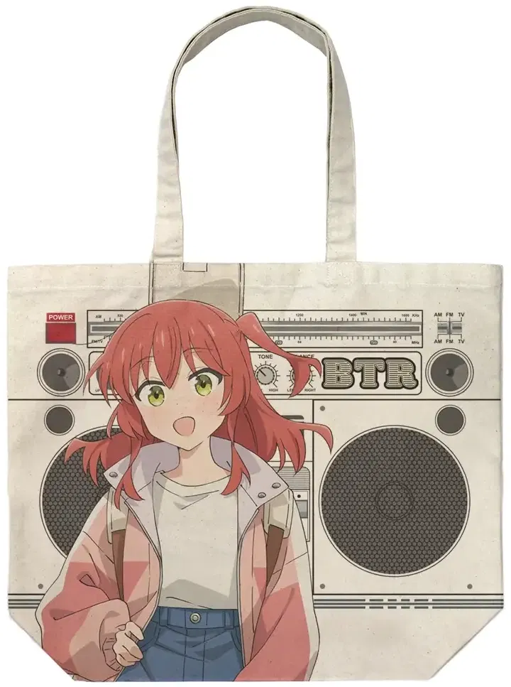 Bocchi the Rock! - Newly Drawn Ikuyo Kita Full Graphic Large Tote Bag Street Fashion Ver. (Natural) image 1