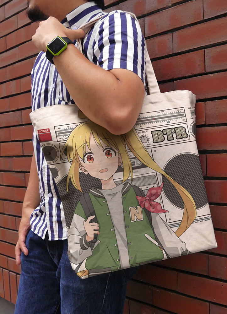 Bocchi the Rock! - Newly Drawn Nijika Ijichi Full Graphic Large Tote Bag Street Fashion Ver. (Natural) image 2