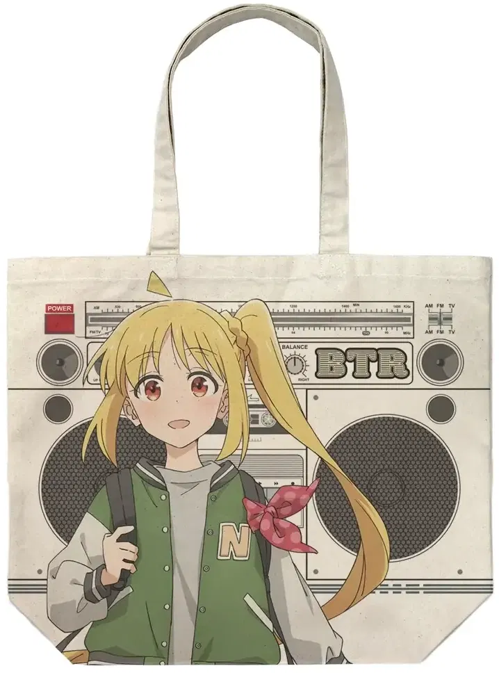 Bocchi the Rock! - Newly Drawn Nijika Ijichi Full Graphic Large Tote Bag Street Fashion Ver. (Natural) image 1